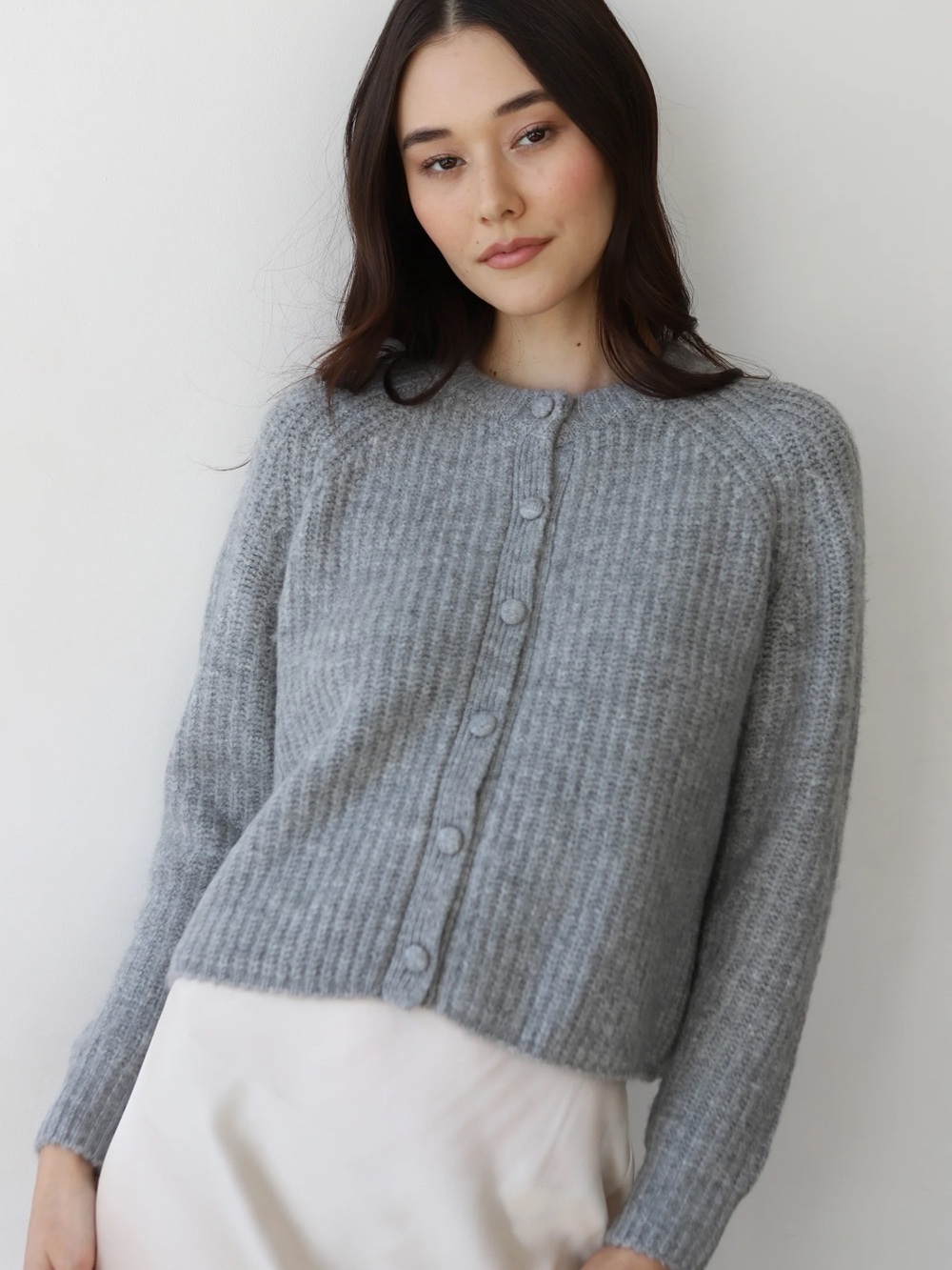 NWT Callahan Gray Cardigan Sweater L